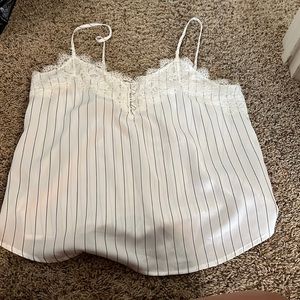 Abercrombie and Fitch camisole pinstripe with lace detail straps ajustable